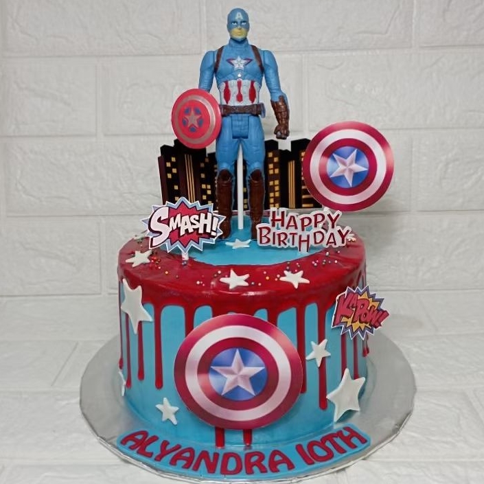 

cake captain america / kue ultah kapten amerika
