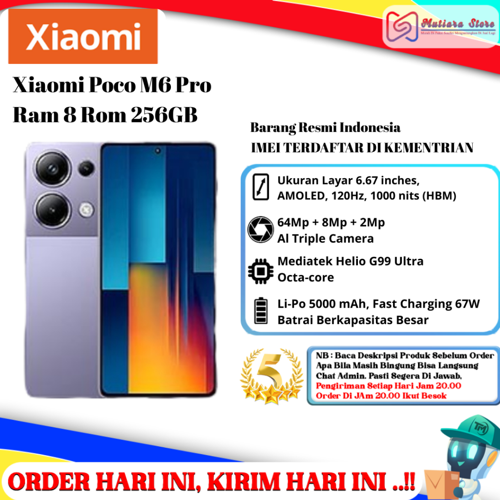 Xiaomi Poco M6 Pro Ram 8GB Rom 256GB