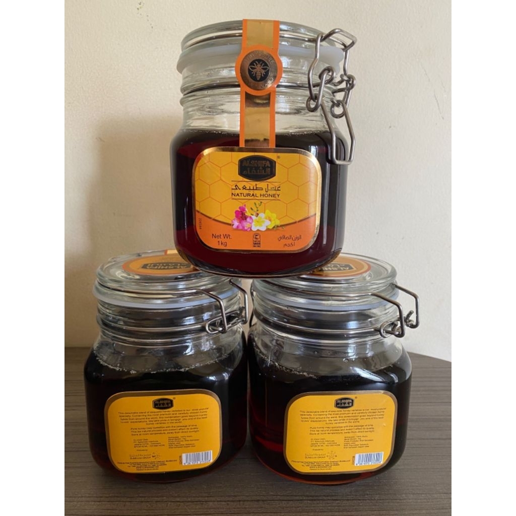 

Madu Arab AL-SHIFA ORIGINAL Kemasan 1kg Impor - Segel Hologram - Madu Saudi Arabia