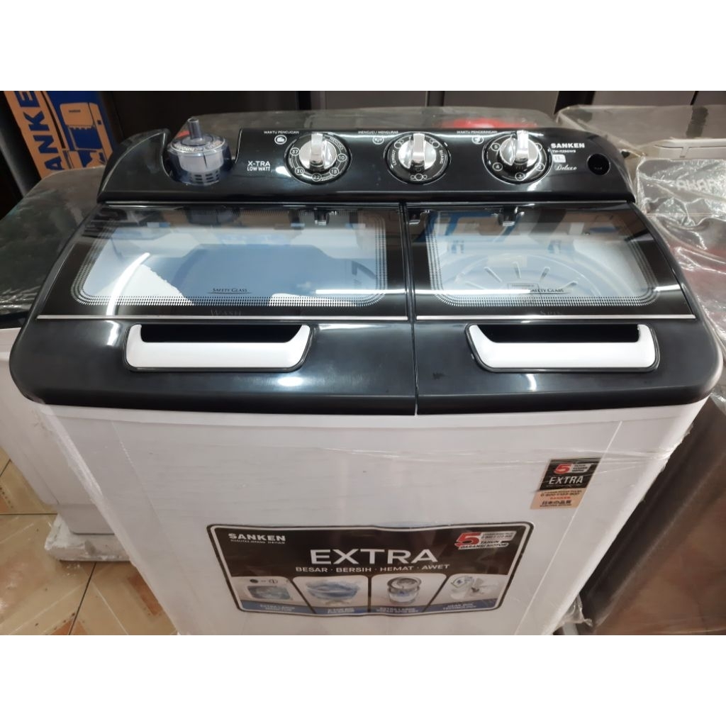 MESIN CUCI SANKEN (1125) KAPASITAS 11KG 2 TABUNG