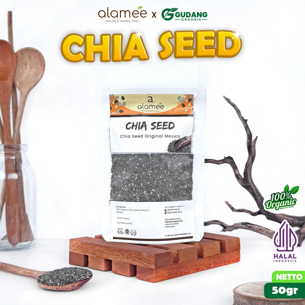 

Alamee Chia seed Organik Diet Original Biji Black Chiaseed Organic Meksiko 50g gudang organik