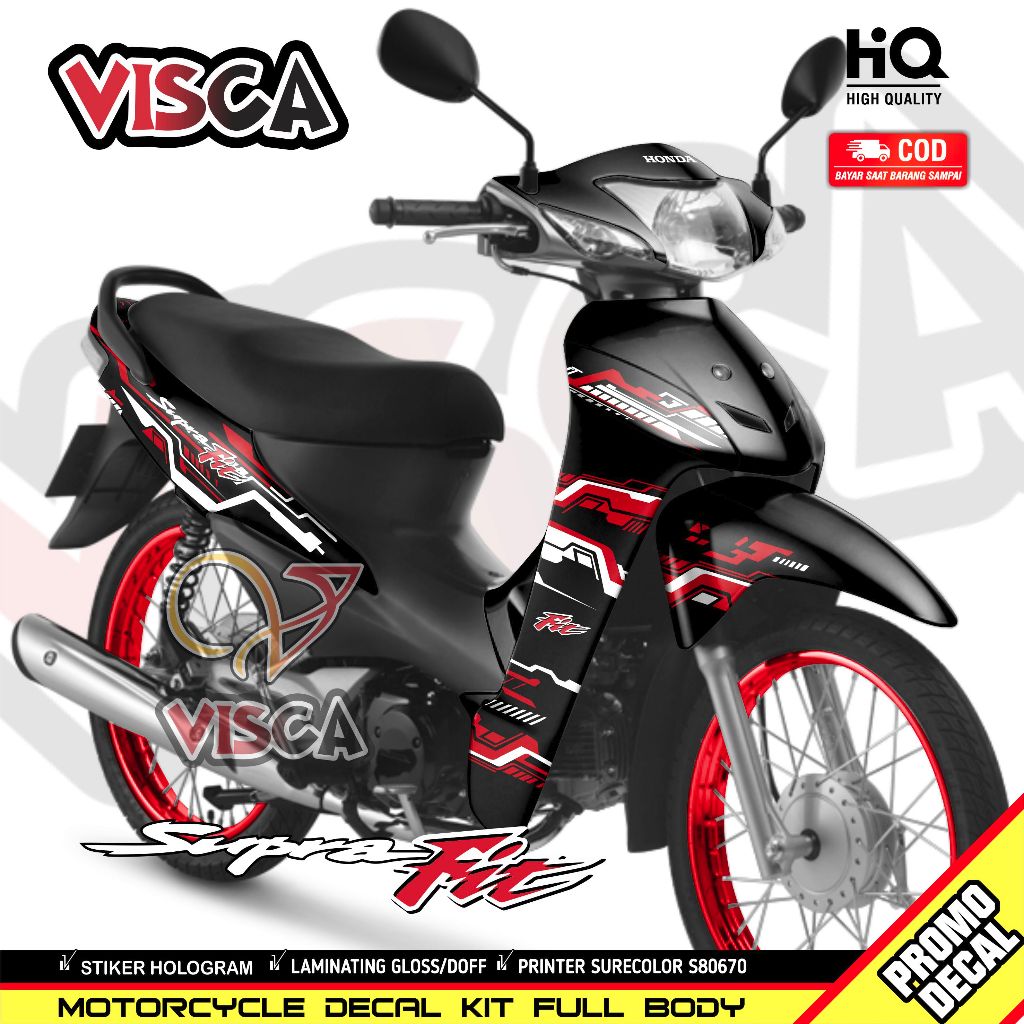 Stiker Supra Fit New - Striping Supra Fit New - Decal Supra Fit New Full Body - HITECH