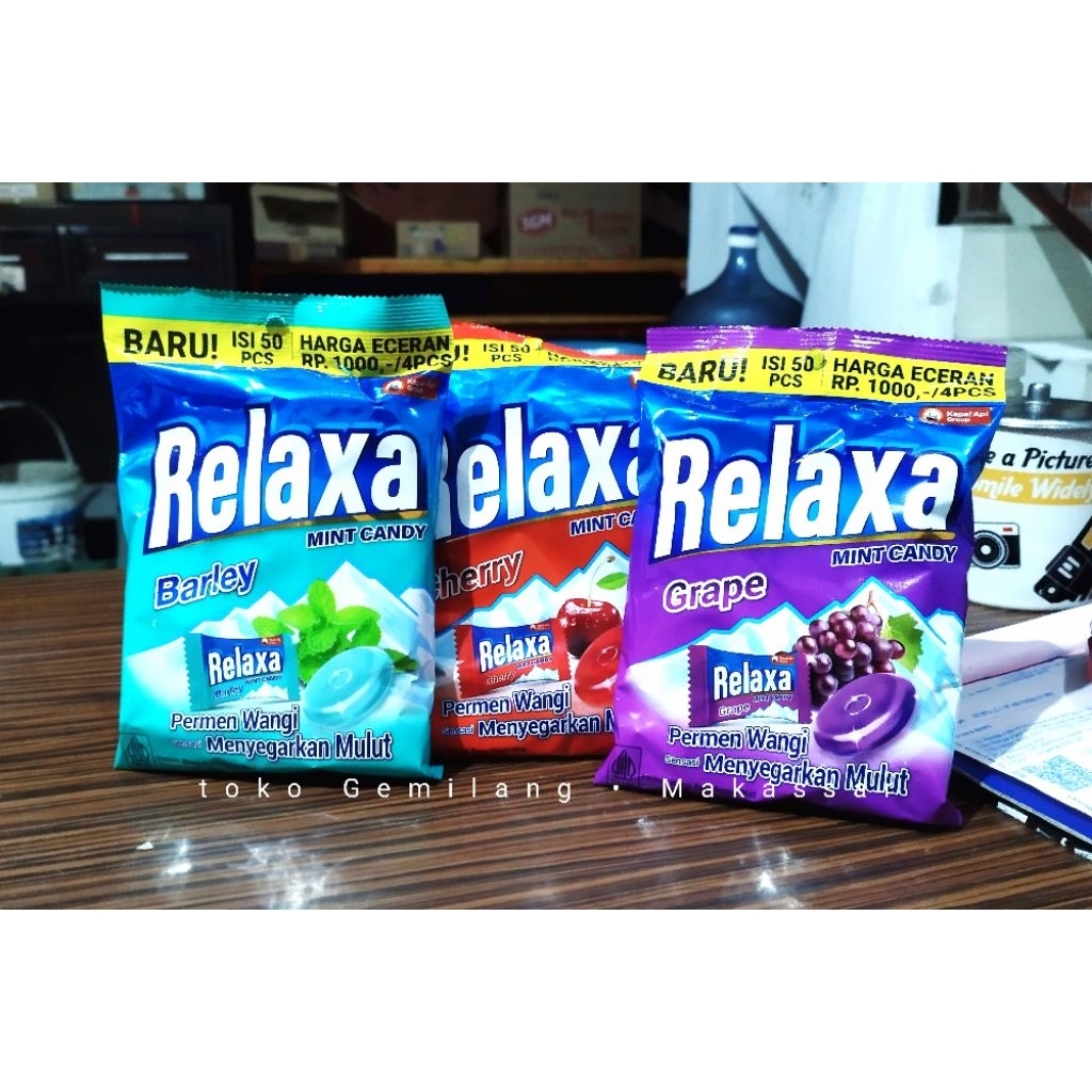 

Permen Relaxa bag 135 gram isi 50 pcs permen mint wangi