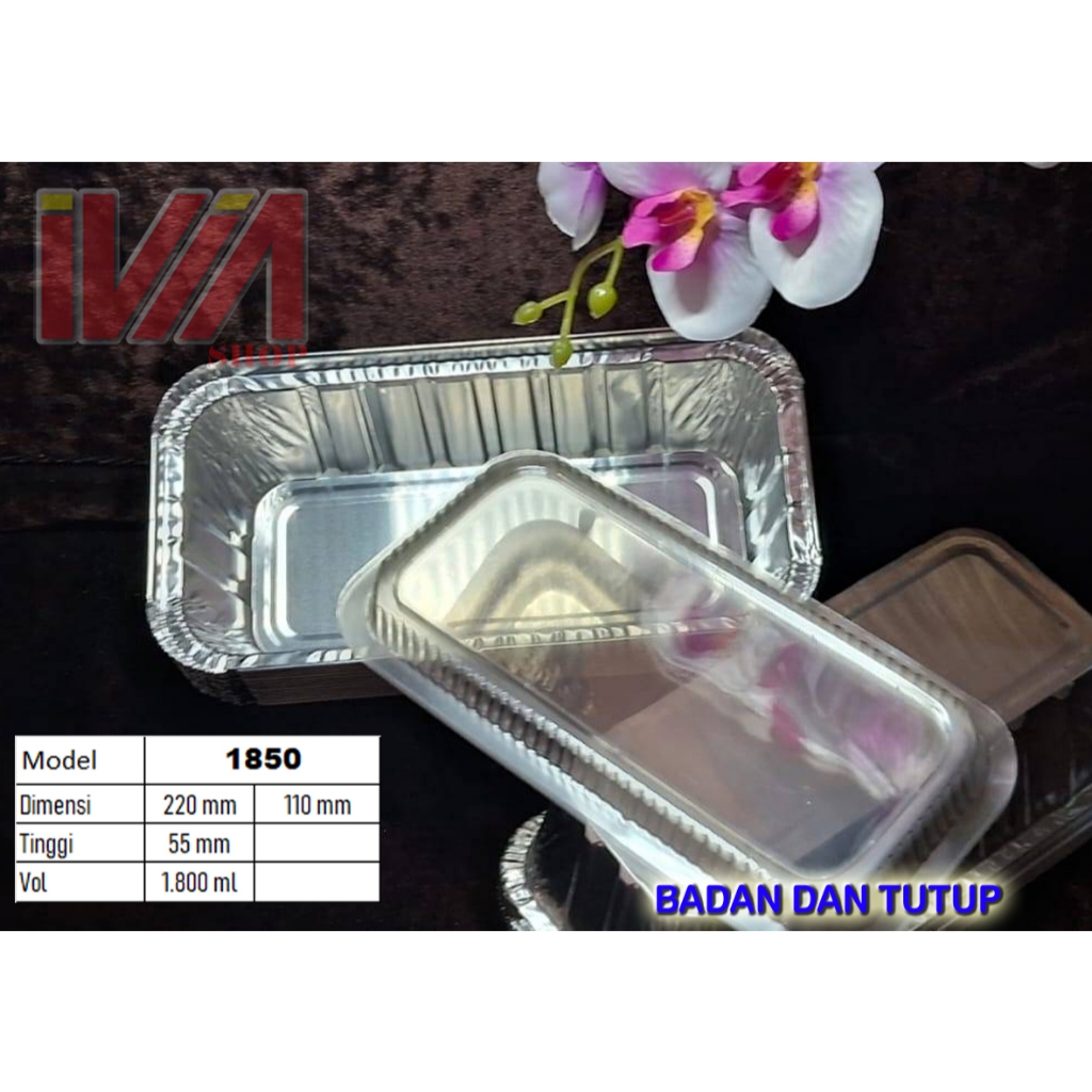 BX 1850 Alu Aluminium Alumunium Foil 22 x 11 cm dengan tutup Mika