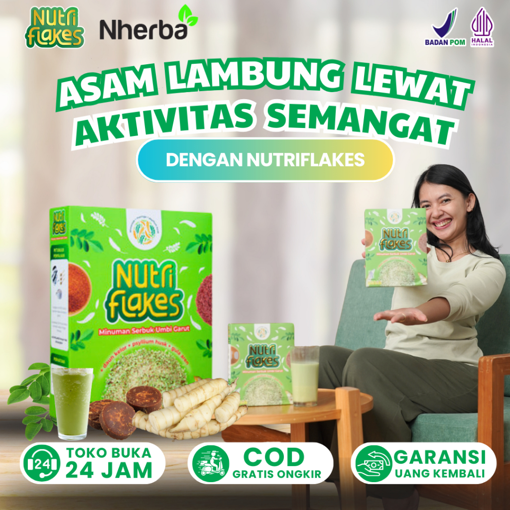 

Nutriflakes - Sereal Umbi Garut atasi Asam Lambung, Magh dan Gerd.
