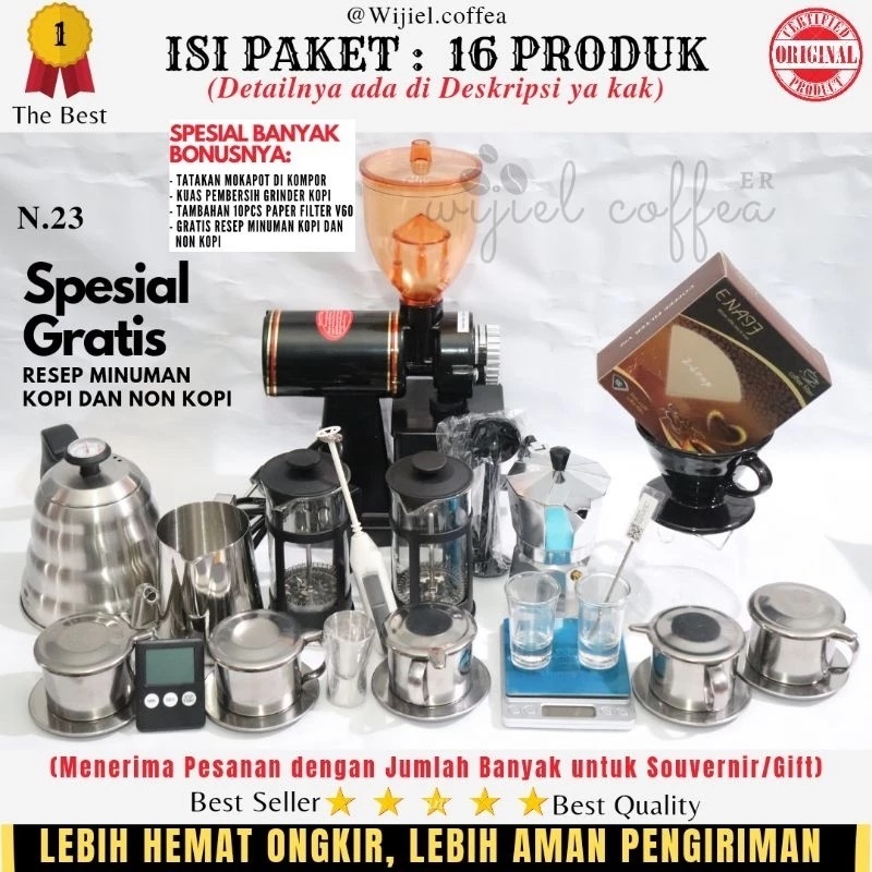 PAKET USAHA KEDAI KOPI - ALAT KOPI MANUAL - SET ALAT KOPI LENGKAP - WIJIEL COFFEA