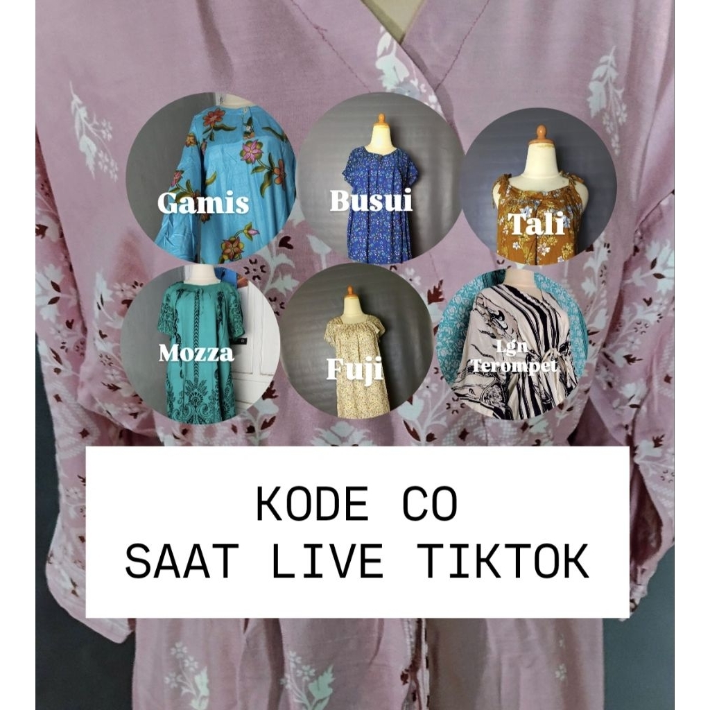KODE CO DASTER/DRESS SAAT LIVE