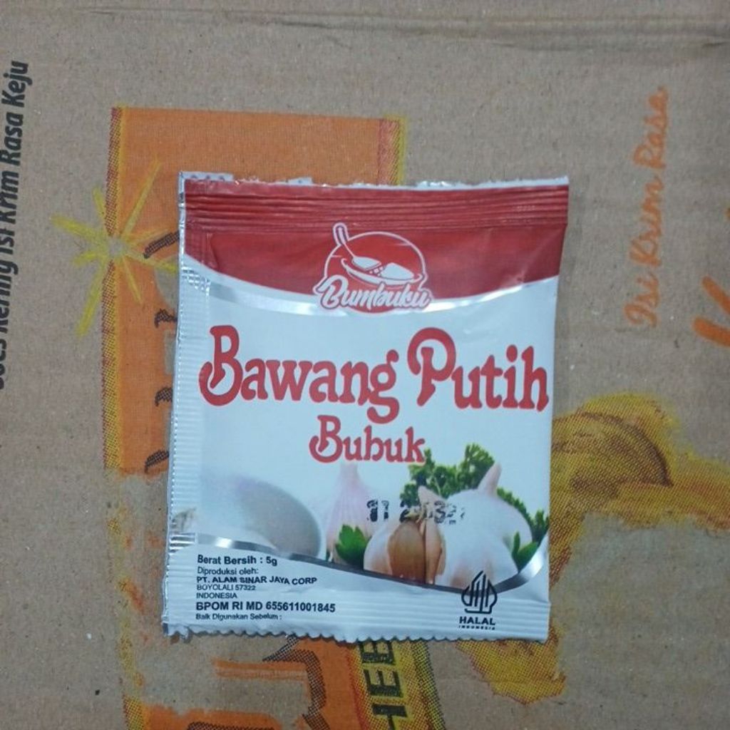 

bumbuku bawang putih bubuk 5gr 1pcs