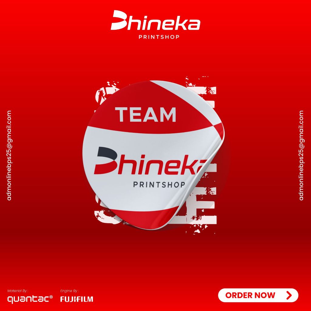 

Cetak Stiker Vinyl Glossy Kiss Cut A3+ Custom / Cetak Stiker Label Kemasan / Print Stiker Anti Air/Vinyl