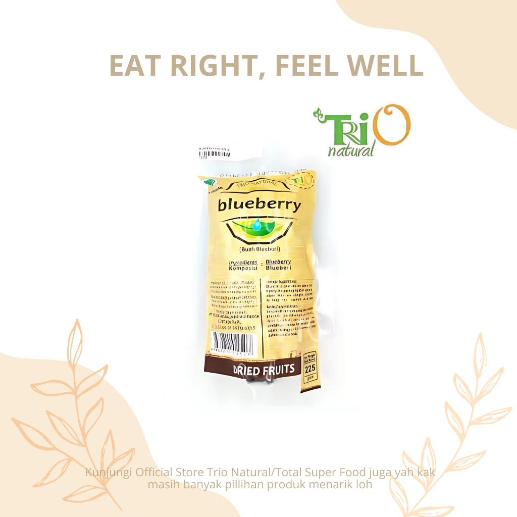 

TRIO NATURAL Dried Blueberry / Buah Bluberi Kering