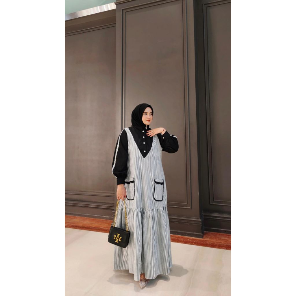 gamis AIRA model cantik elegan kece terbaru dengan bahan katun dari brand kami exclusivewithteena