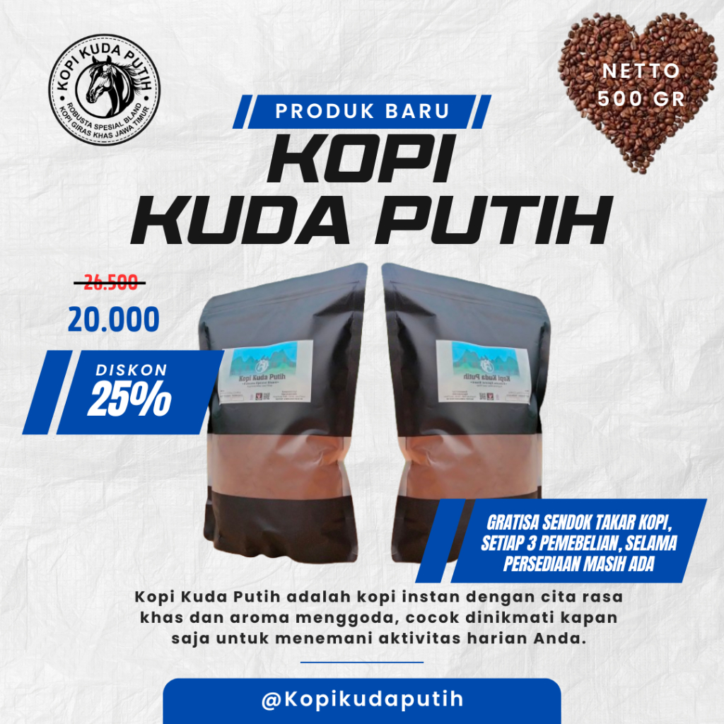 

Promo Kopi GIRAS Kuda Putih 500 gr Rasa Mantap Premium