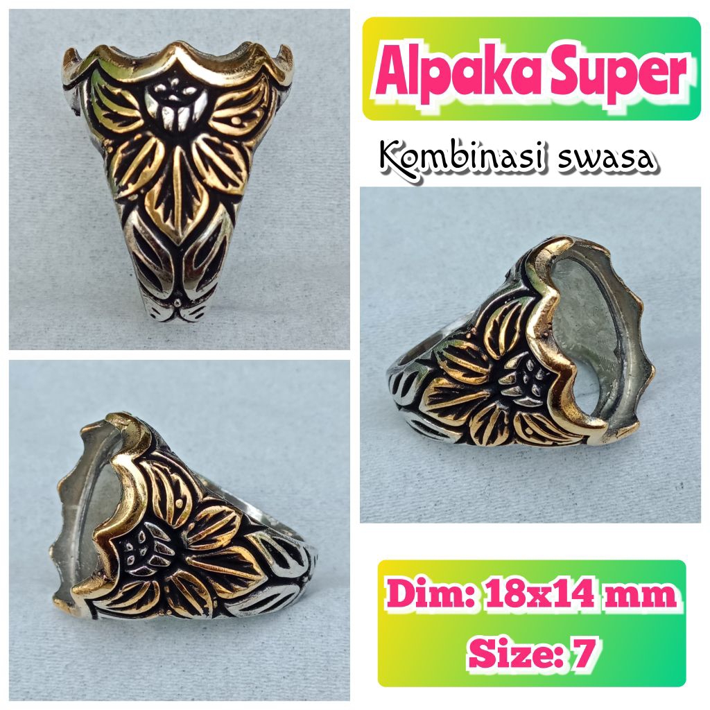 emban batu akik dan permata alpaka super kombinasi swasa.12