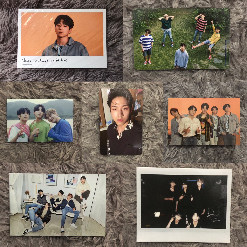 photocard/postcard/polaroid day6, even of day, negentropy, youth tour, the arcane land, the present,