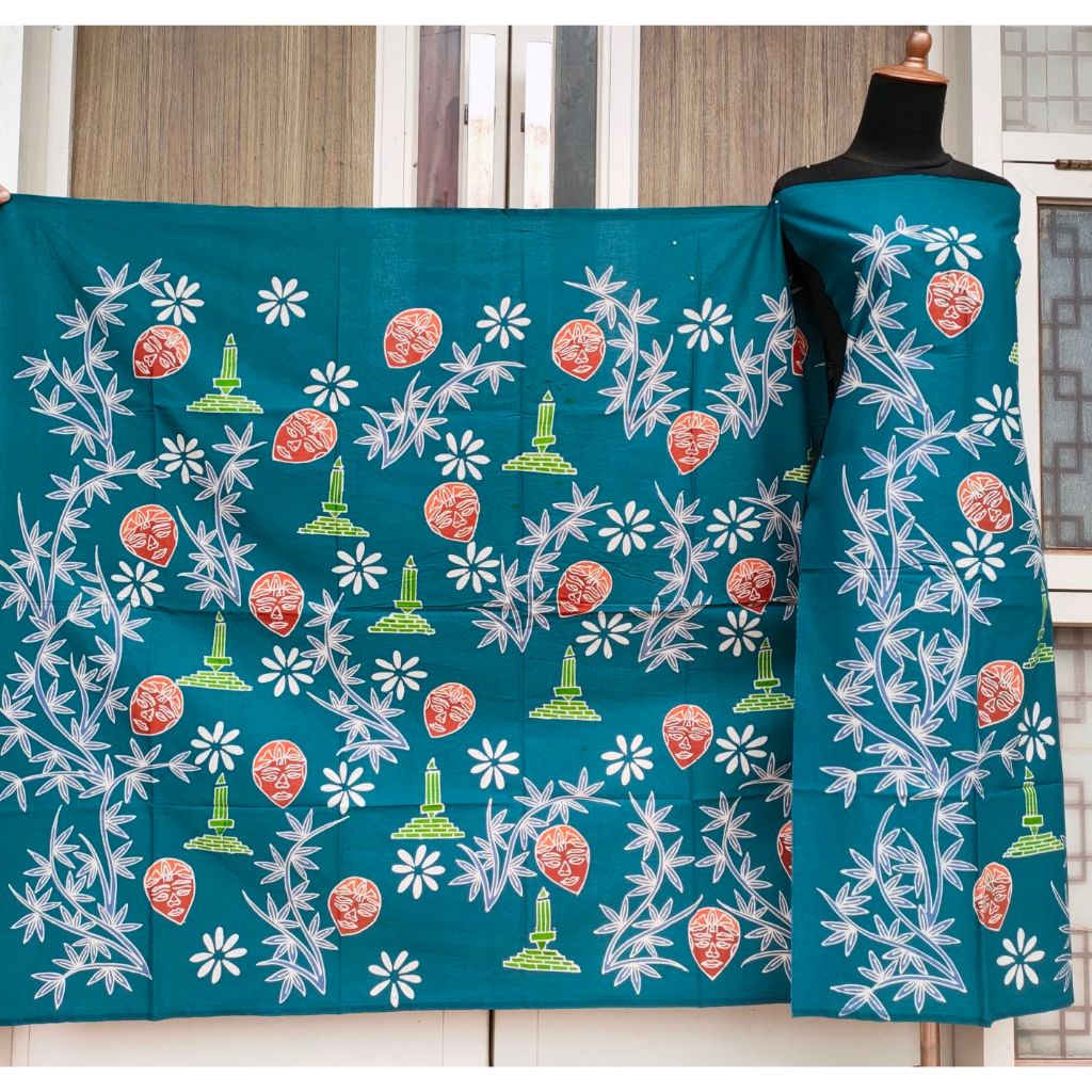 bisa COD Batik umiromlah 0510388 Bahan Kain Batik Full Tulis Asli Pengrajin Madura Pamekasan Tosca