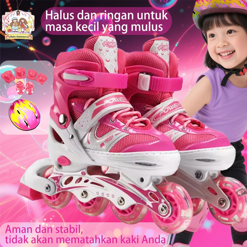 Sepatu Roda Lengkap Anak - Untuk Pemula Sepatu Roda Profesional untuk Anak Perempuan & Dewasa