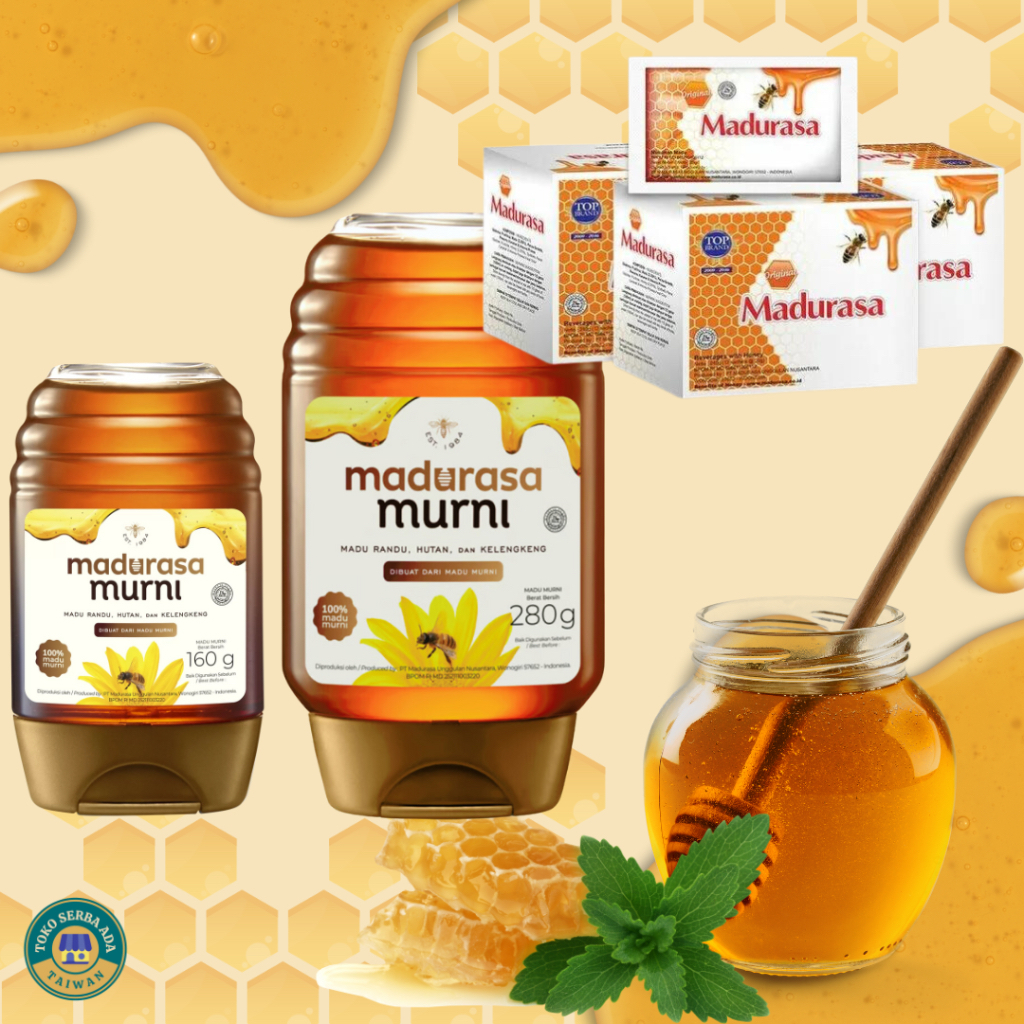 

Baru - Madurasa Murni Kemasan 280 ml - Dengan Tutup Anti Tumpah - Madu Murni - Jaga Daya Tahan Tubuh