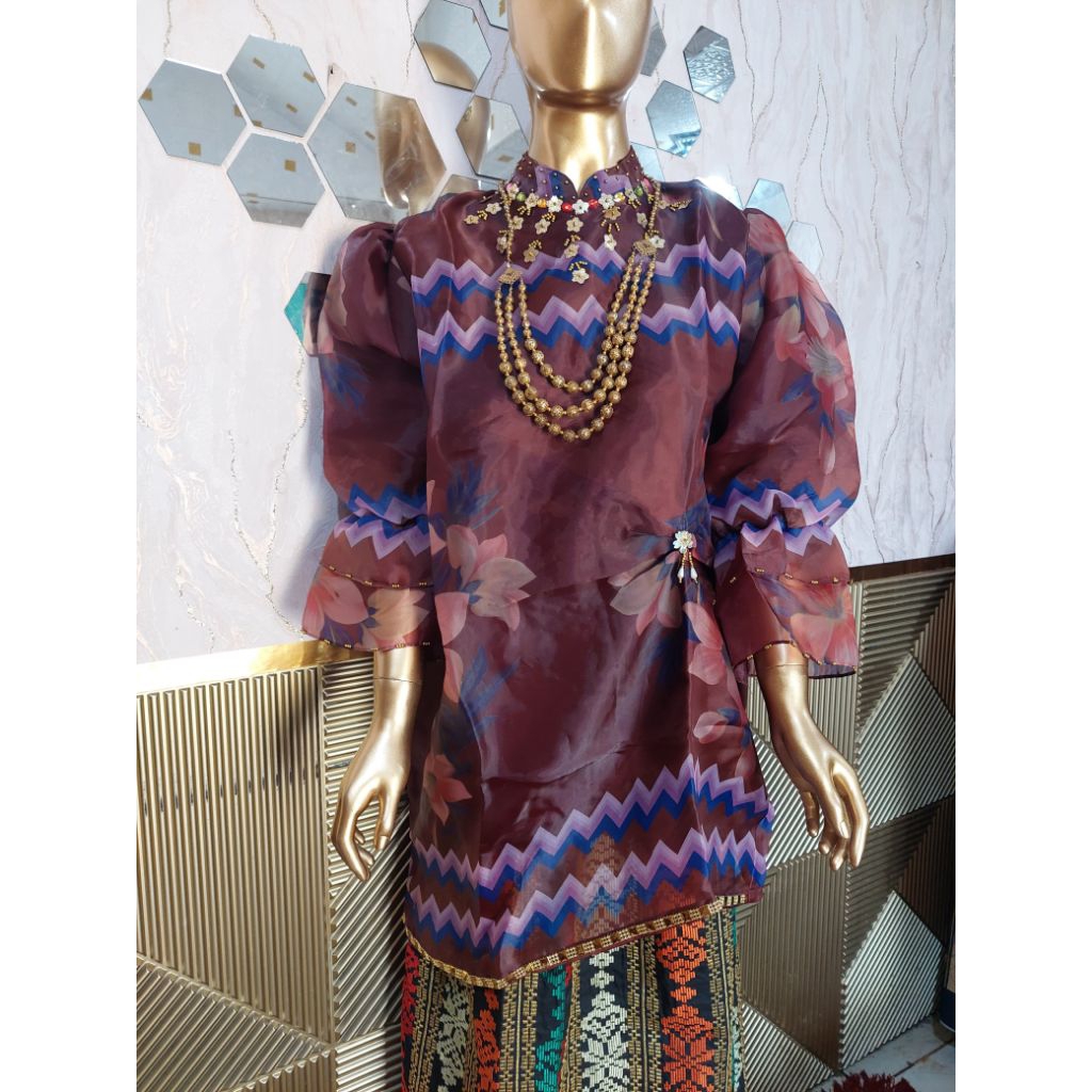 Baju Bodo printing bunga Lagosi