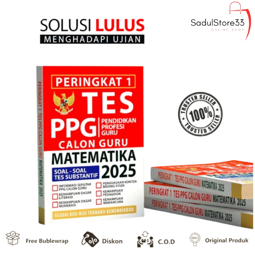 Buku PPG Guru Matematika 2025 - Buku Soal PPG Calon Guru Matematika 2025 - Media Eduka