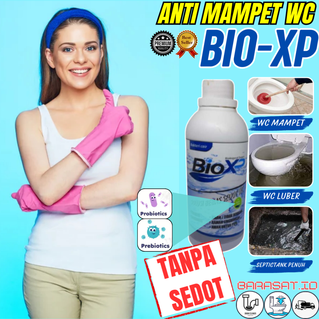 BIOXP Obat WC Mampet Terbaik - Pembersih Kloset, Saluran Air Tersumbat