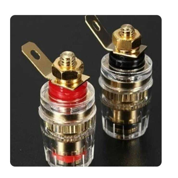 RG7983 terminal speaker binding post transparan emas 4mm 4 mm banana plug by PCM LTC GLODOK