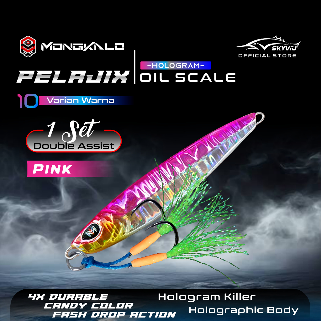 Mongkalo Pelajix Minyak noGID noMotif Candy 40 Pink