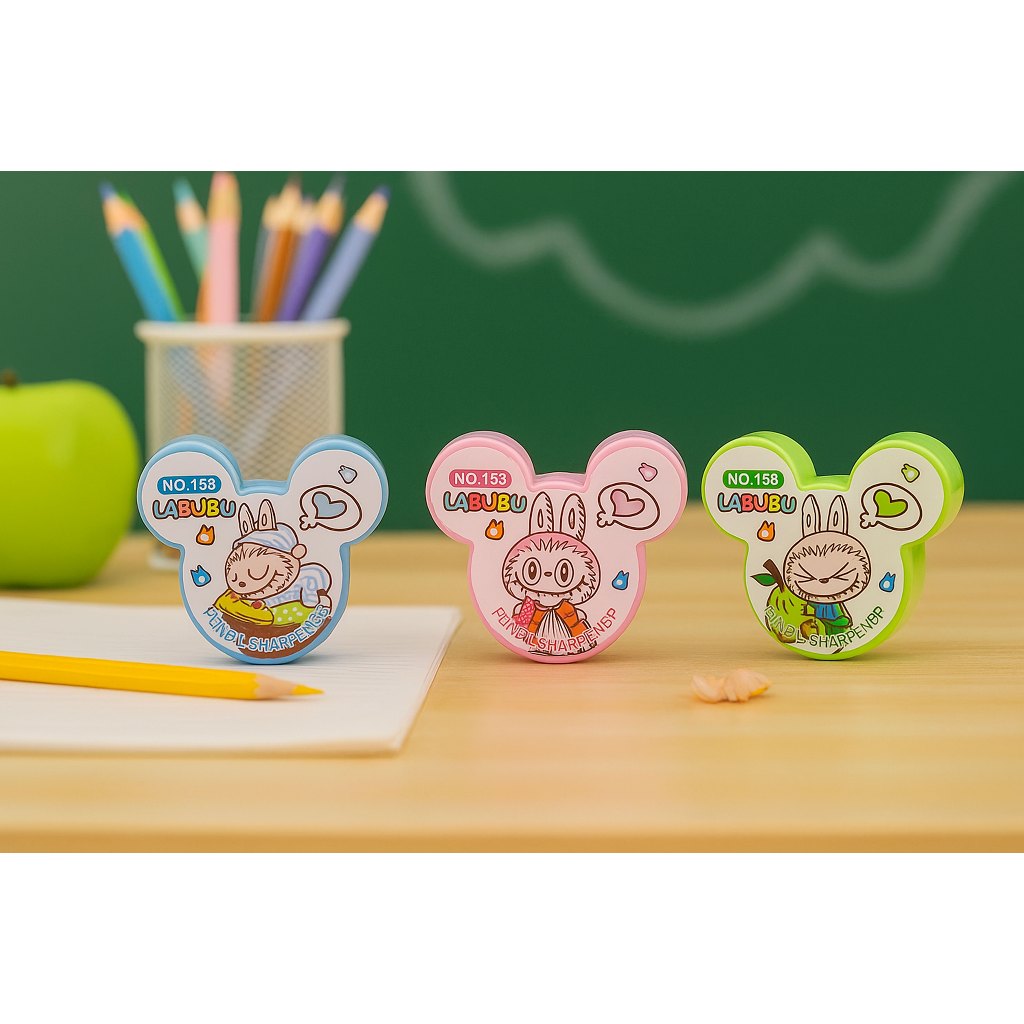 

[Paket Reseller] 48 PCS Serutan Rautan Pensil 2 Lubang Labubu