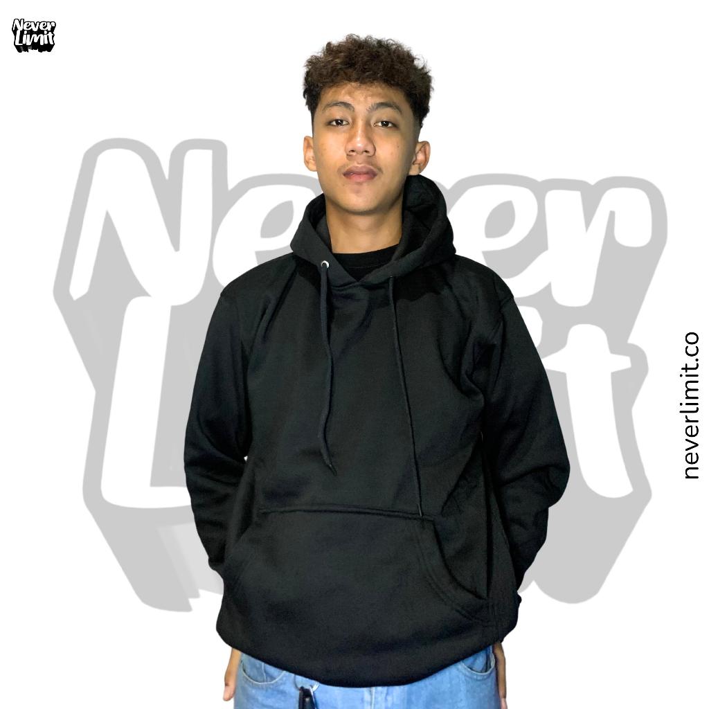 Never Limit Hoodie polos Hitam premium