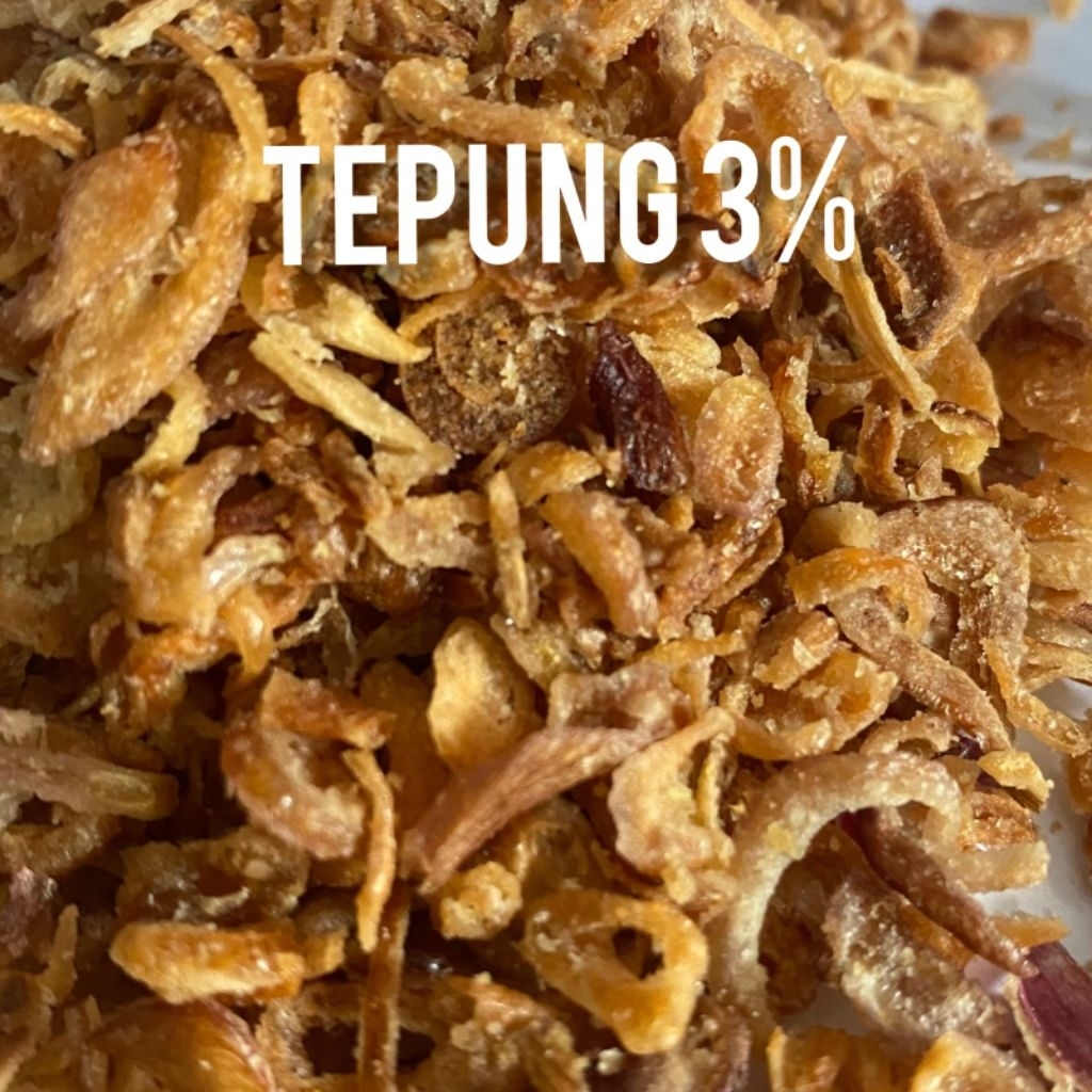 

BAWANG GORENG PREMIUM CAMPURAN TEPUNG 3% KEMASAN 500GR