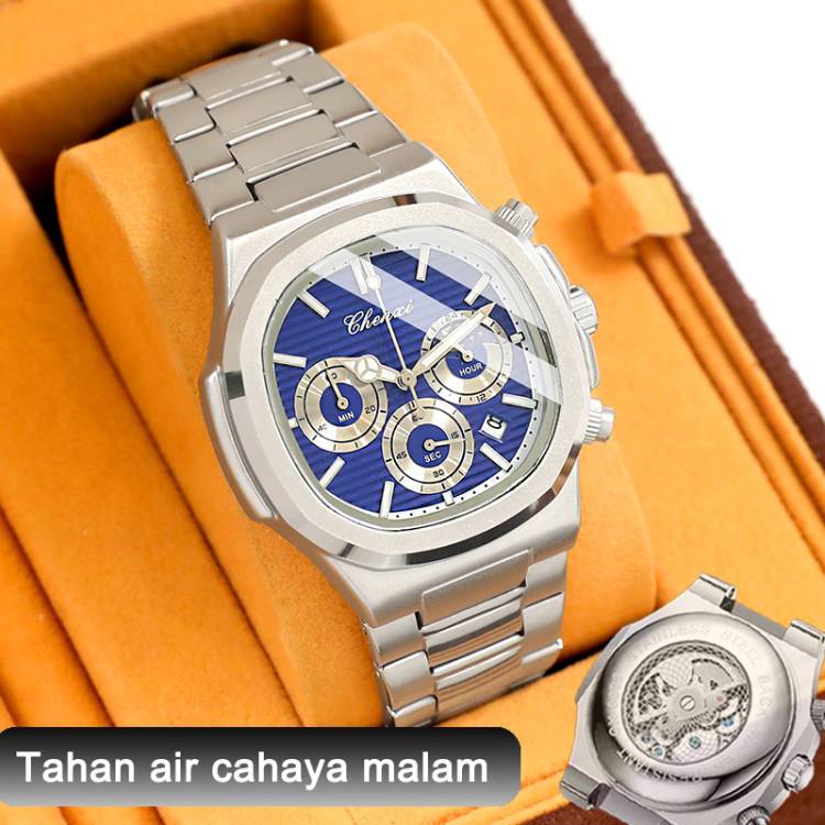 Jam Tangan Pria Otomatis Terbaru Anti Air Multifungsi Original Mewah Luxury Bisnis Kotak Hadiah Set