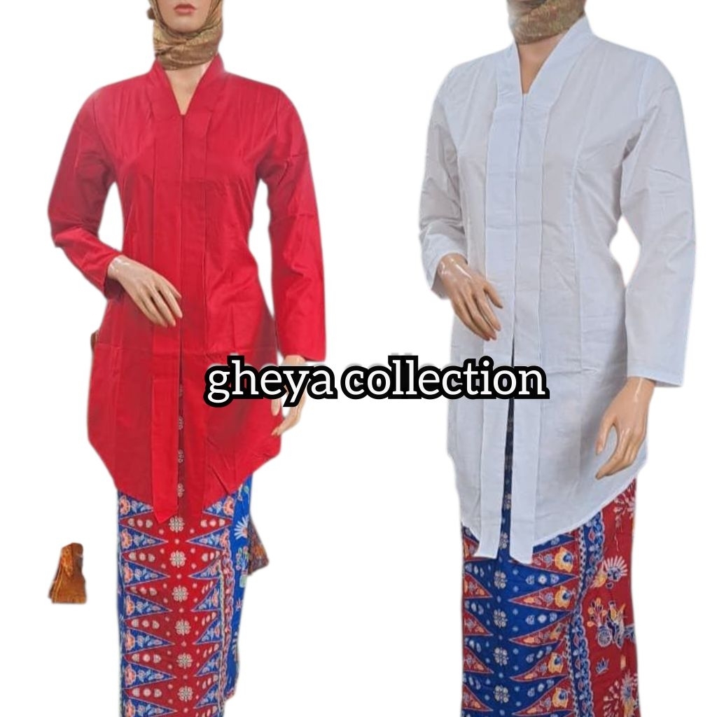 setelan kebaya tunik kartini polos / kebaya seragam wanita / kebaya formal tunik kartini