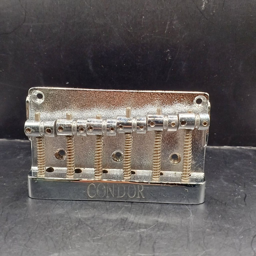 Bridge Jazz Bass Condor Elektrik Electric 6 String Chrome