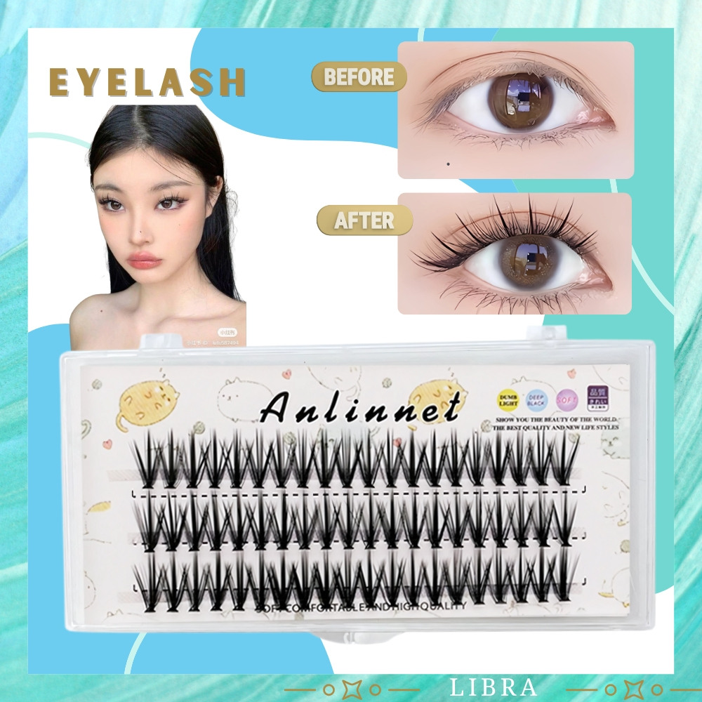 ☍ on.libra ☍ Anlinnet Litter Devil Eyelashes Bulu Mata Palsu Single Natural Beauty Eye XX102
