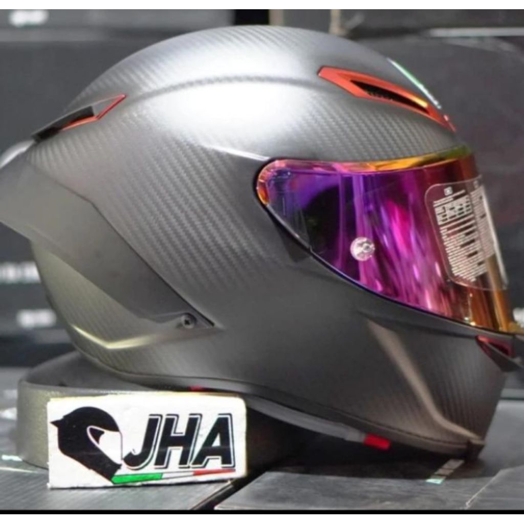 SPOILER HELM AGV PISTA GPRR MATTE BLACK HITAM DOF