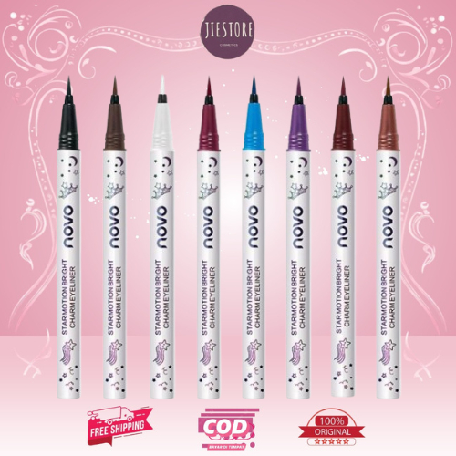 NOVO eyeliner cair waterproof eyeliner bentuk spidol Novo eyeliner warna putih