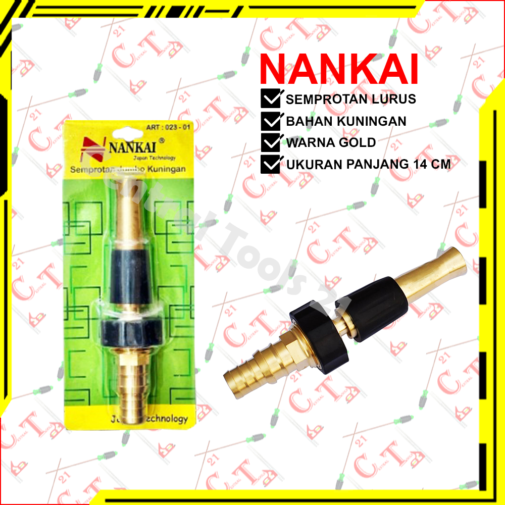 Semprotan Air Kuningan Lurus Jumbo Nankai / Kepala Semprotan Air / Sellery Brass Nozzle