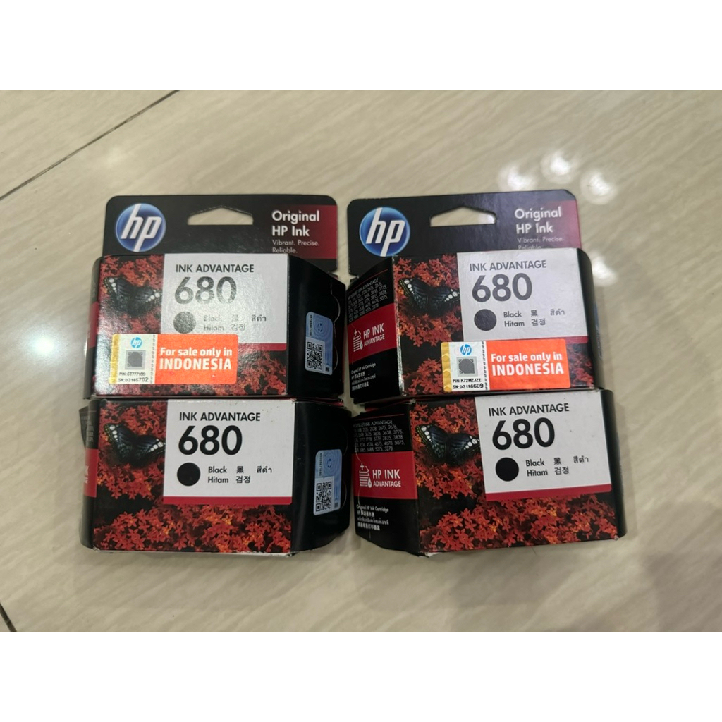 Tinta Cartridge HP 680 Hitam/Black Original