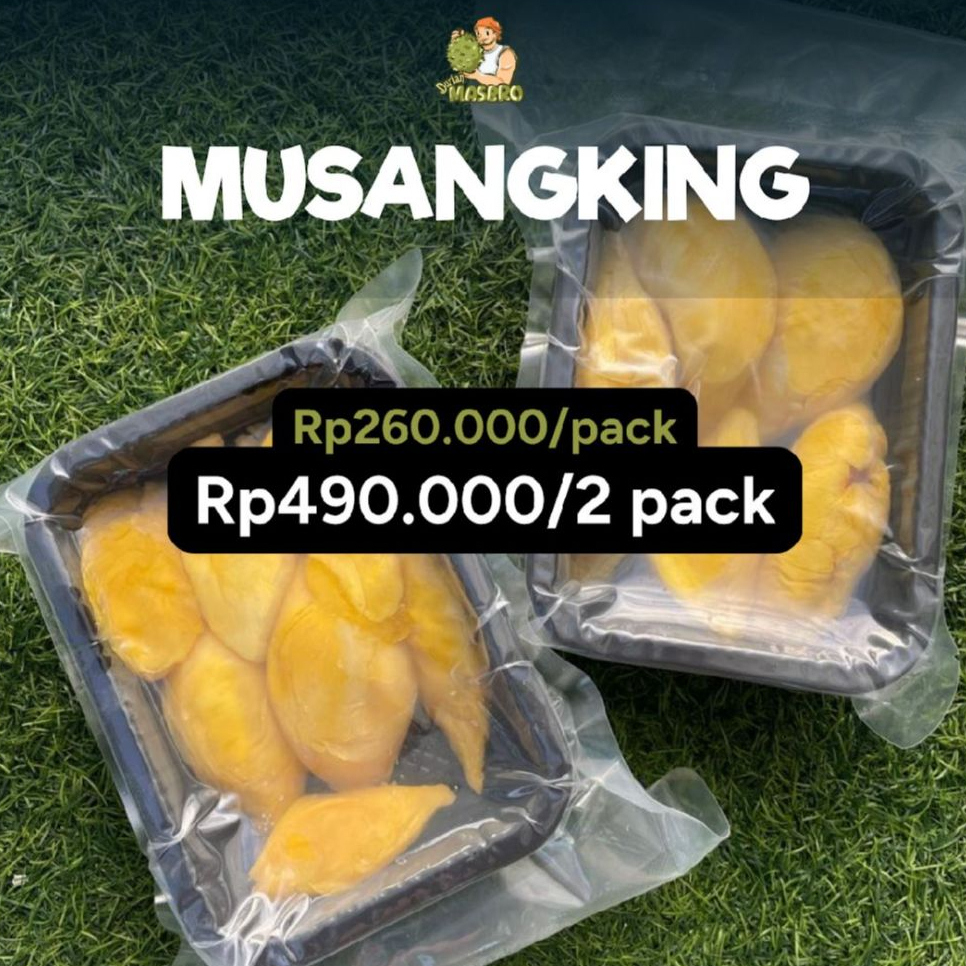 

Durian Musang King Frozen Premium Pahang Malaysia - Bundling 2 Kotak ( Berat 900g )