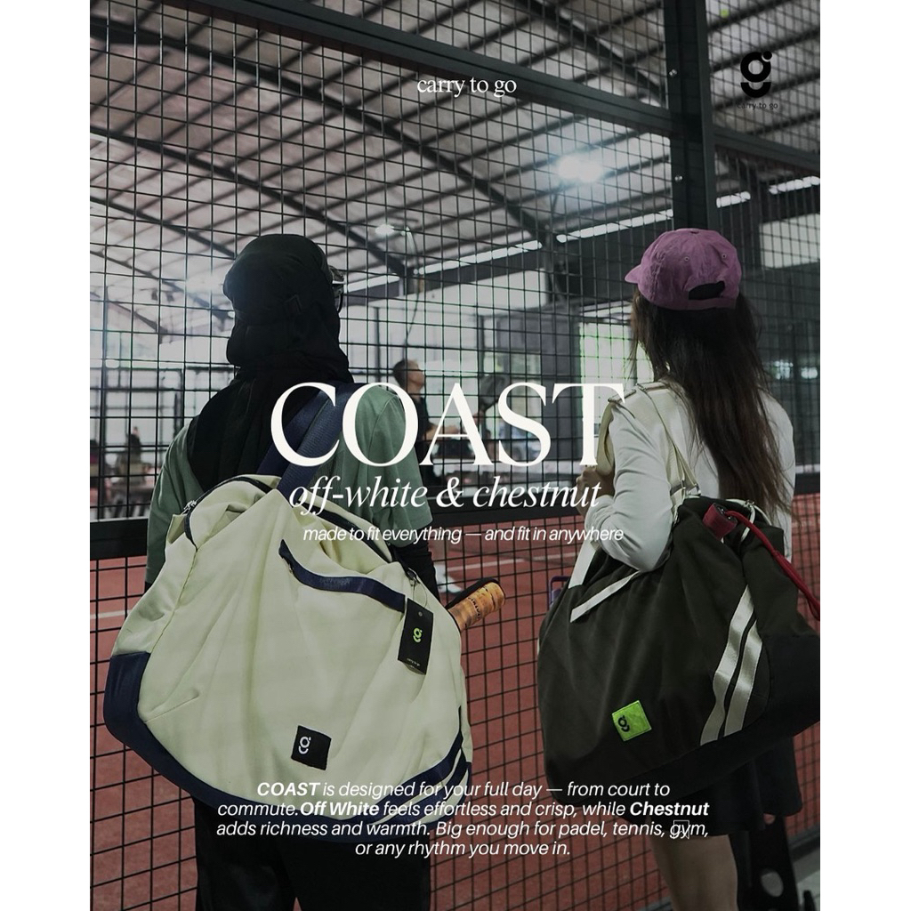 CARRY TO GO - COAST PADEL / TENNIS BAG - Canvas Duffel Bag