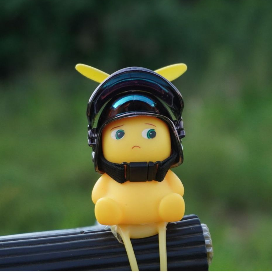 Virgo Nailong Helm Mainan di Stang Motor /dekorasi motor nailong Helm Baling Baling Gerak /Nailong