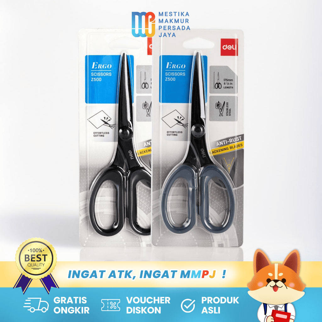 

Deli Gunting Serbaguna 175 mm – Gunting Kantor Anti-Karat EZ500