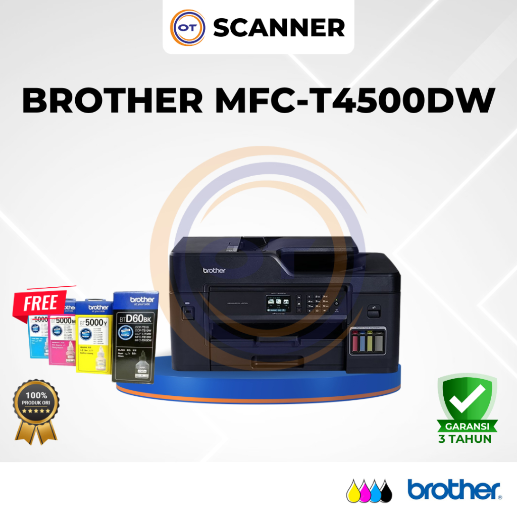 Printer brother MFC-T4500DW A3 INKTANK Wireless Print /Copy / Scan