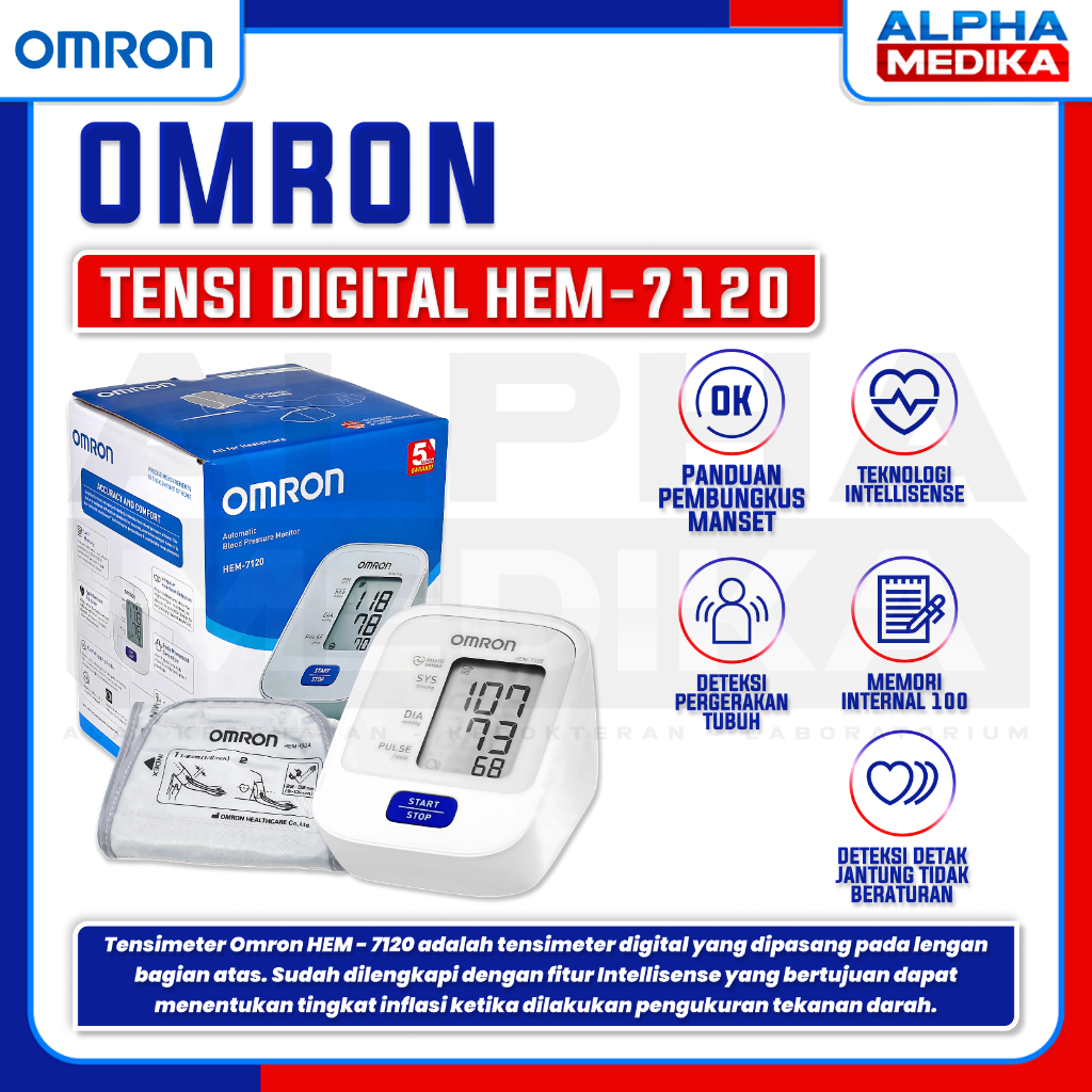 OMRON - Tensimeter digital OMRON HEM 7120 / HEM 7120 Ukur Tekanan darah