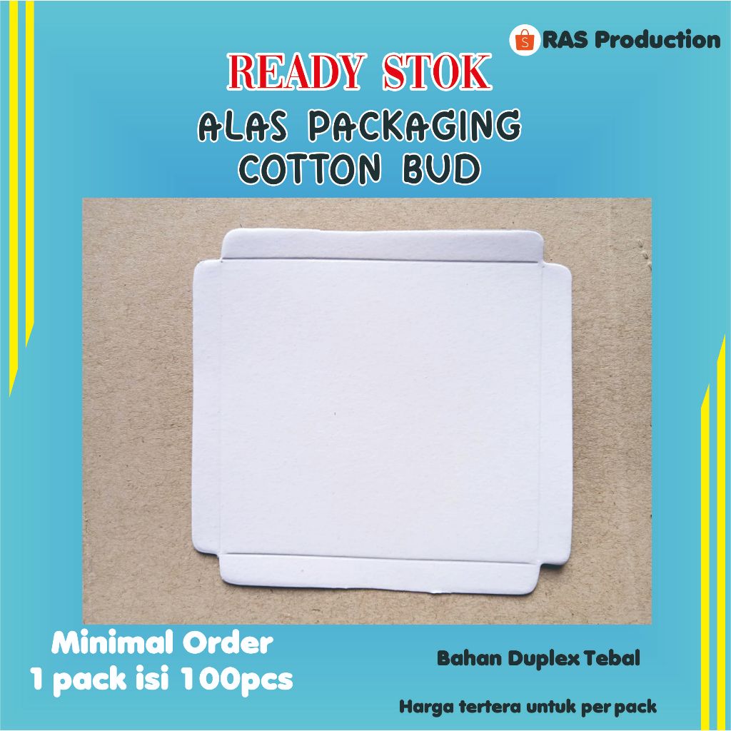 

Ready Stok Alas Packaging Cotton Bud Bahan Duplex Murah Berkualitas