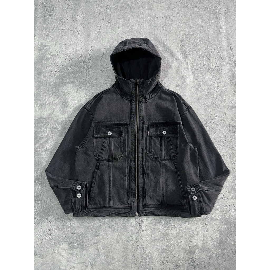 denim aeca double ziper