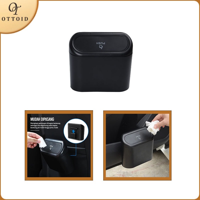 OTTOID Tempat Sampah Mini Mobil Car Trash Can Organizer Mobil Tempat Sampah Mobil Menggantung Tempat
