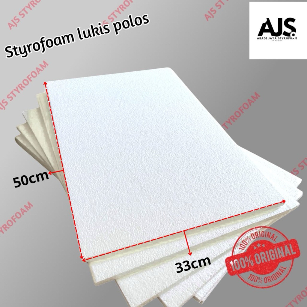 

termurah Styrofoam lukis polos 33x50x1cm