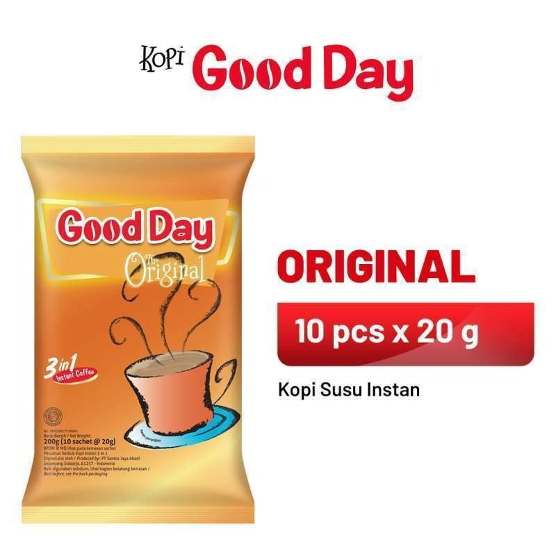 

[oddsolshop] pekanbaru/Good Day Original 3in1 Instant Coffee 10 PCS 20GR Kopi Susu Instan