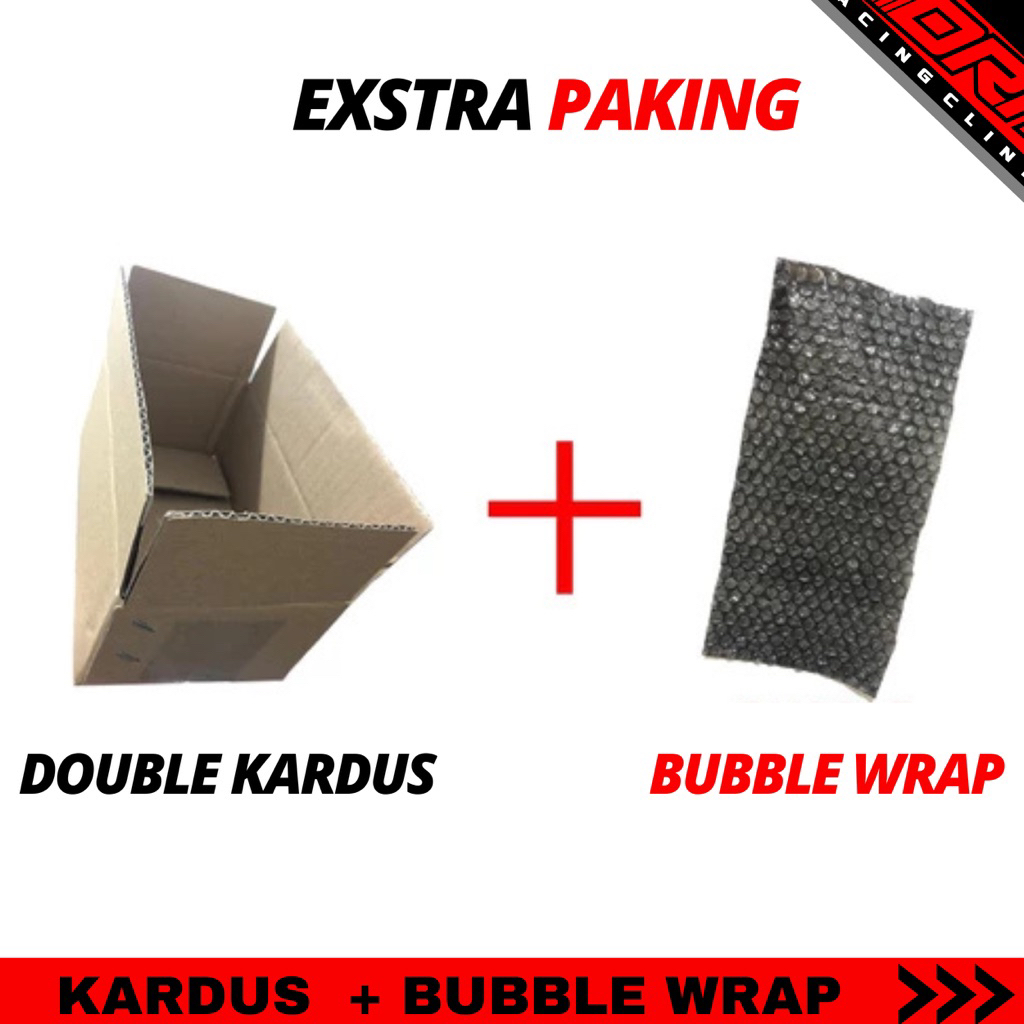 

EXTRA PACKING ( KOTAK + BUBBLE WRAP ) UNTUK MEMINIMALISIR KERUSAKAN PRODUK