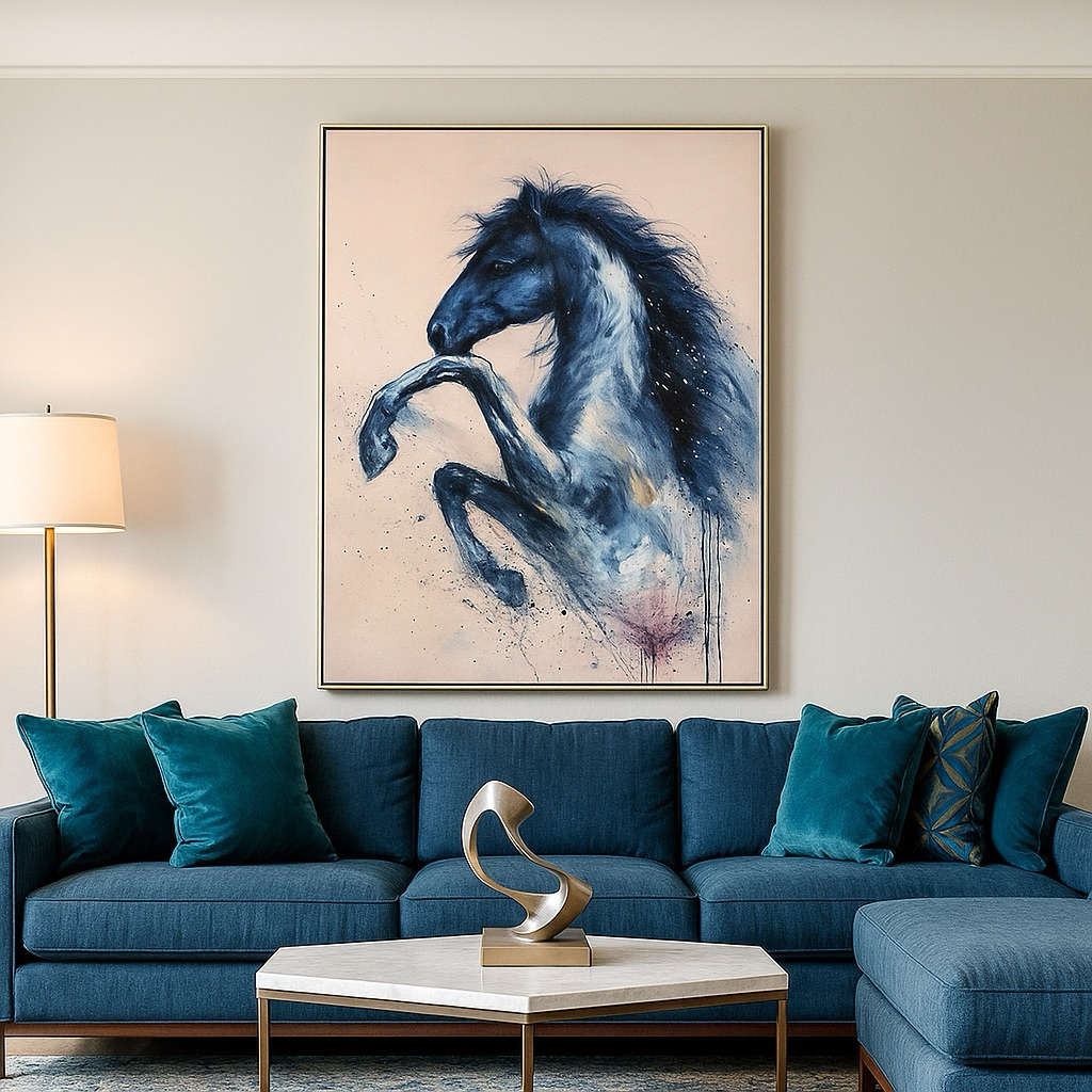 XY print kanvas lukisan kuda ANH-001